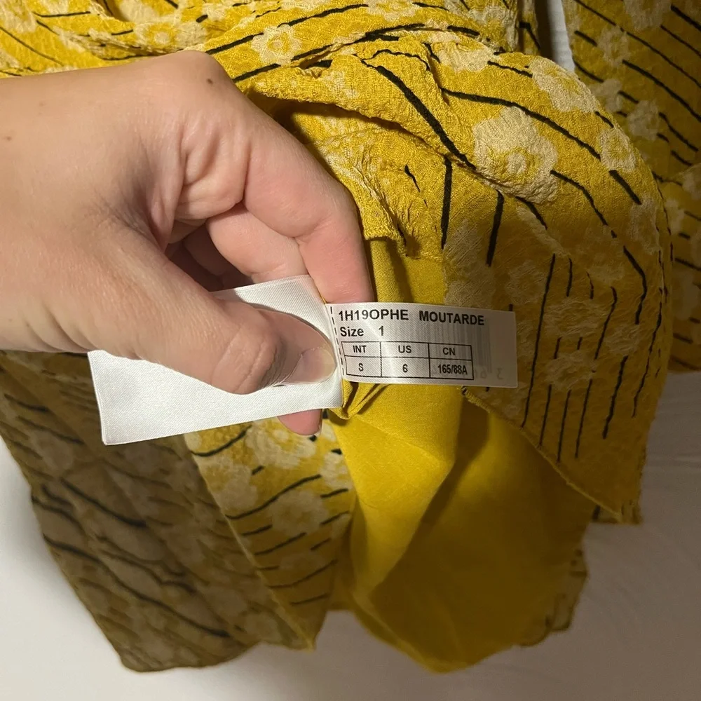ba&sh Yellow Patterned Mini Dress - Picture 7 of 7